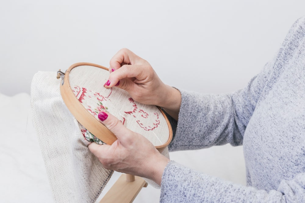 Hand-Stitched Embroidery Hoop