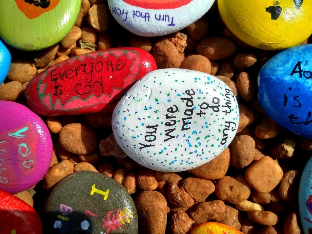 Hand-Painted Rocks Full Frame Shot Multi Colored Stones Min 1024x768