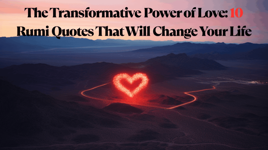 The Transformative Power of Love: 10 Rumi Quotes That Will Change Your Life Empower 2 Min 1024x574