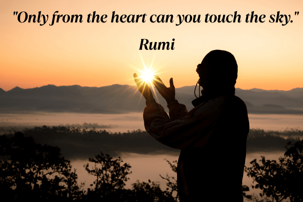 The Transformative Power of Love: 10 Rumi Quotes That Will Change Your Life Only From The Heart Can You Touch The Sky. Min
