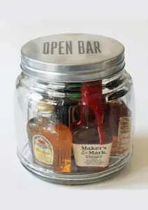 20+ Adorable DIY Gifts in a Jar That’ll Make Your Loved Ones Go Nuts! Mini Bar in a Jar (from Shabby Creek Cottage) – Tiny bottles of your loved one’s favorite spirits = instant party.