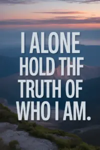 Positive Morning Affirmations You Can Use Daily I alone hold the truth of who i am