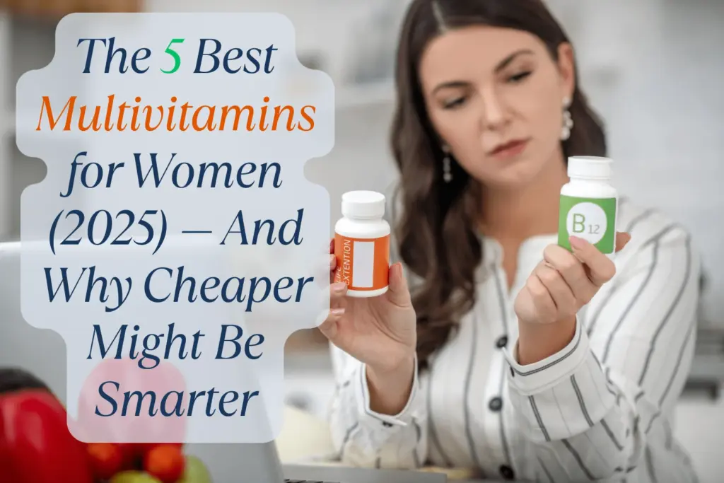 The 5 Best Multivitamins for Women (2025) — And Why Cheaper Might Be Smarter image of women holding supplement, Multivitamins for Women (2025) — And Why Cheaper Might Be Smarter