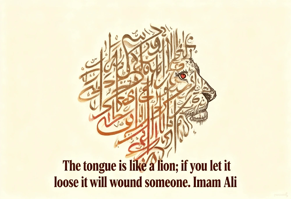 The tongue is like a lion; if you let it loose it will wound someone.