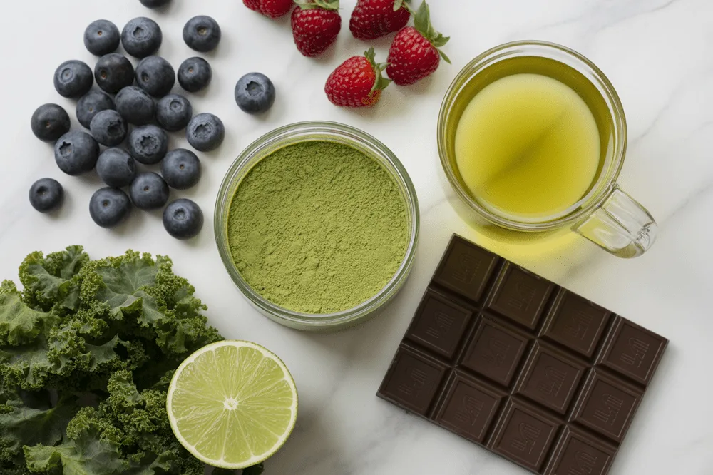 Free radicals from stress, pollution, and sunlight damage skin cells over time. Antioxidants help fight this damage, keeping your skin youthful and bright.
