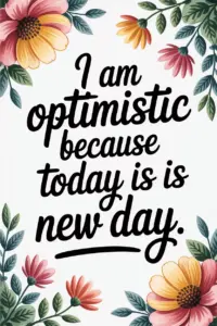 Positive Morning Affirmations You Can Use Daily I am optimistic because today is a new day.