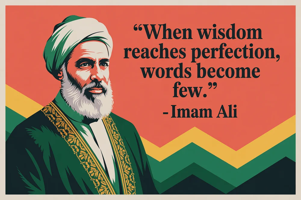 . “When wisdom reaches perfection, words become few.”