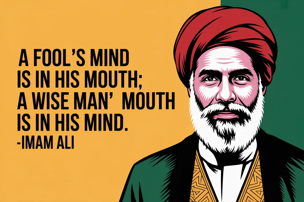 “A fool’s mind is in his mouth; a wise man’s mouth is in his mind.”