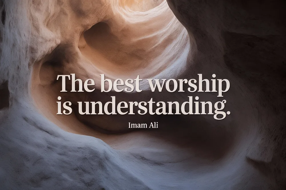 “The best worship is understanding.”
