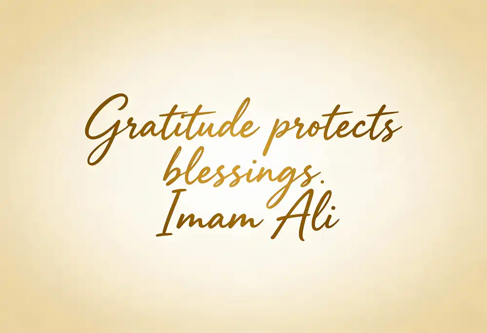 Gratitude protects blessings.