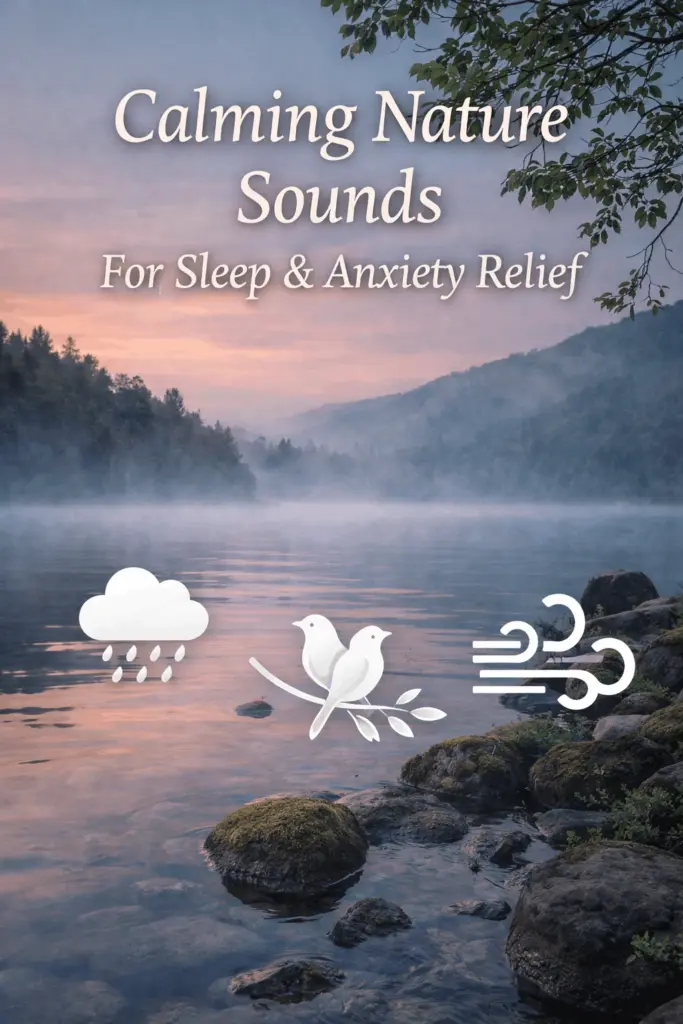 Calming nature sounds for sleep and anxiety relief, supporting deep relaxation and nervous system balance